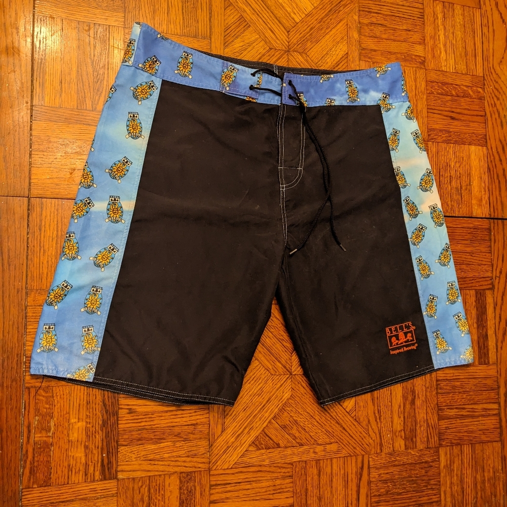 ULTRA-RARE Bishop Brand Bell's Brewery Oberon Ale Board Shorts - Size XL - Beer
